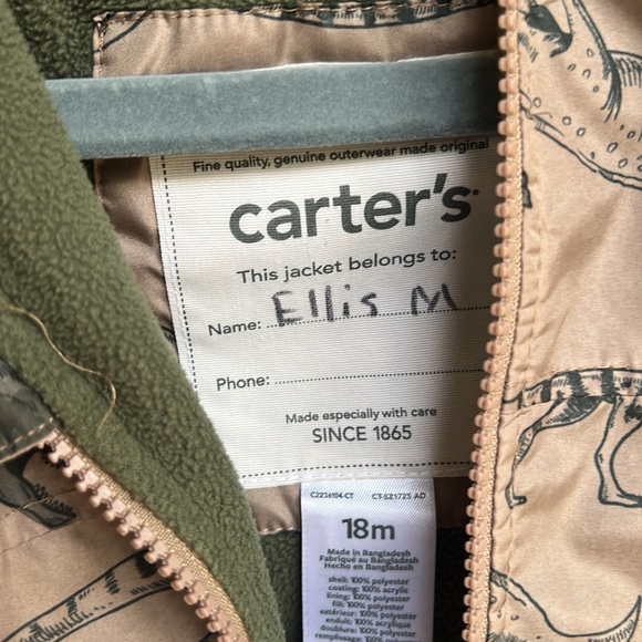 Carters dinosaur coat - Picture 2 of 4